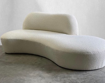 Vladimir Kagan for American Leather “Zoe” Sofa In Boucle