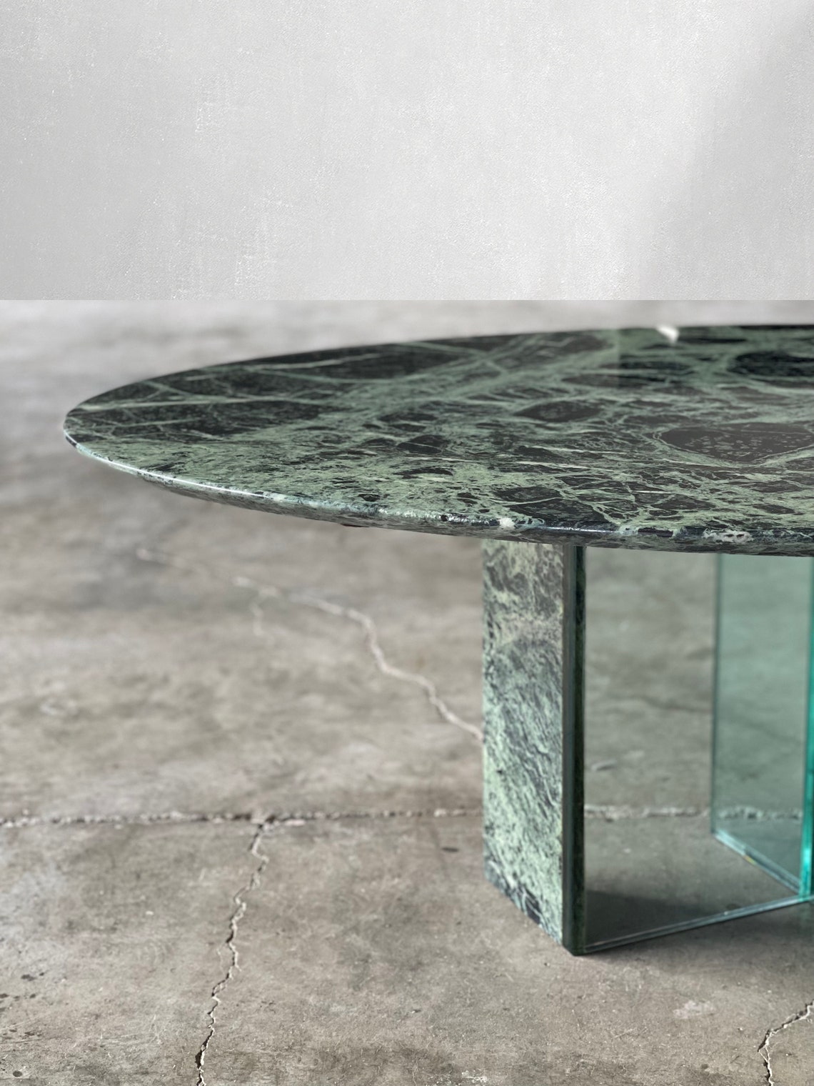 Green Marble Oval Coffee Table With Marble and Glass Base Etsy — free download