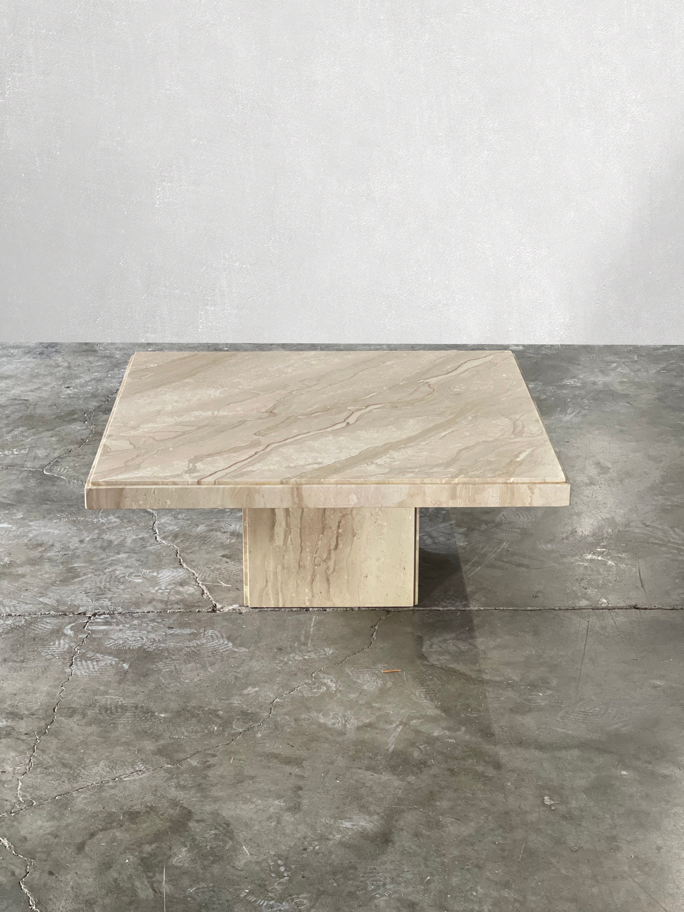 Vintage Italian Travertine Coffee Table Etsy