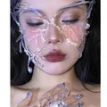 Butterfly Bone face Mask Transparent Cover Face  Party Resin Face Mask Jewelry Gift product logo