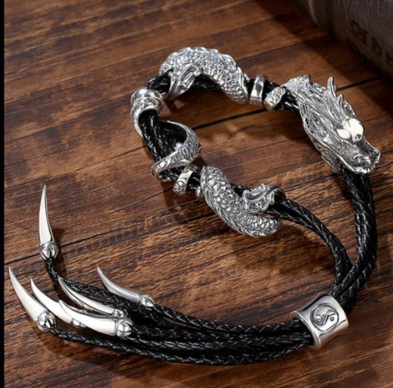 Viking Dragon Head Bracelet Braided Cable Cuff India  Ubuy