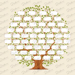 Diseño digital de árbol genealógico listo para imprimir o cortar en vinilo  de corte -  México