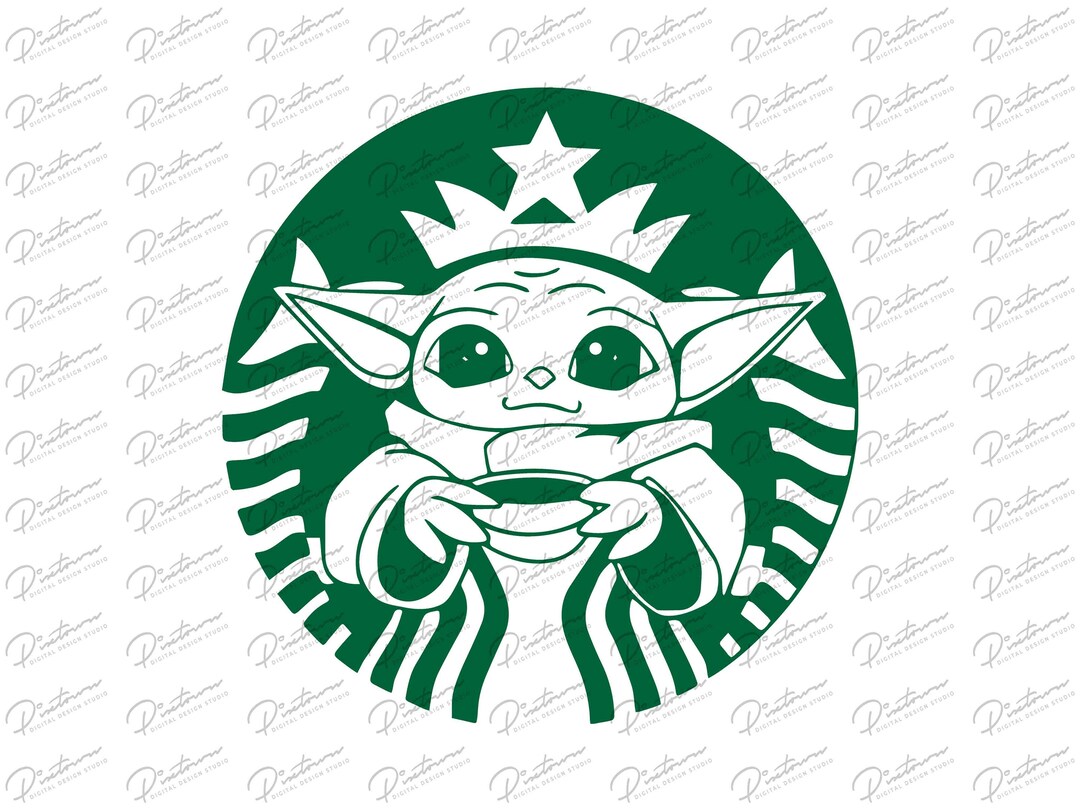 Baby Yoda Coffee Lover Digital Design Download Etsy