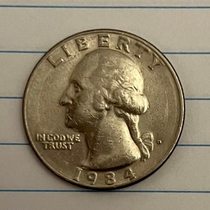 Quarter Dollar Washington 1984