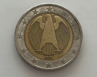 2 Euro Coin Germany 2002 "J" with misprint