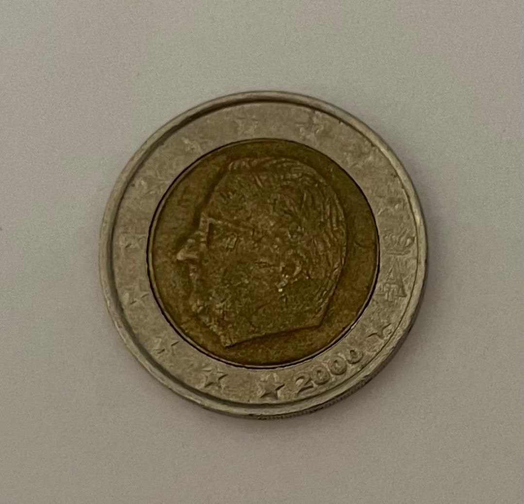 鋳造が間違っているベルギー 2000 年の 2 ユーロ硬貨 - Etsy 日本