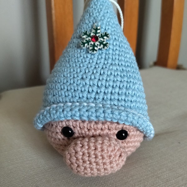 Décoration lutin de Noël au crochet