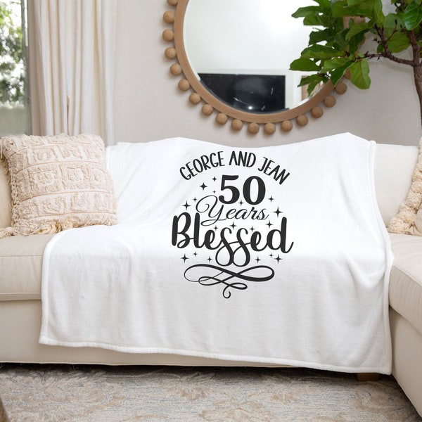 50th Wedding Anniversary Blanket Etsy
