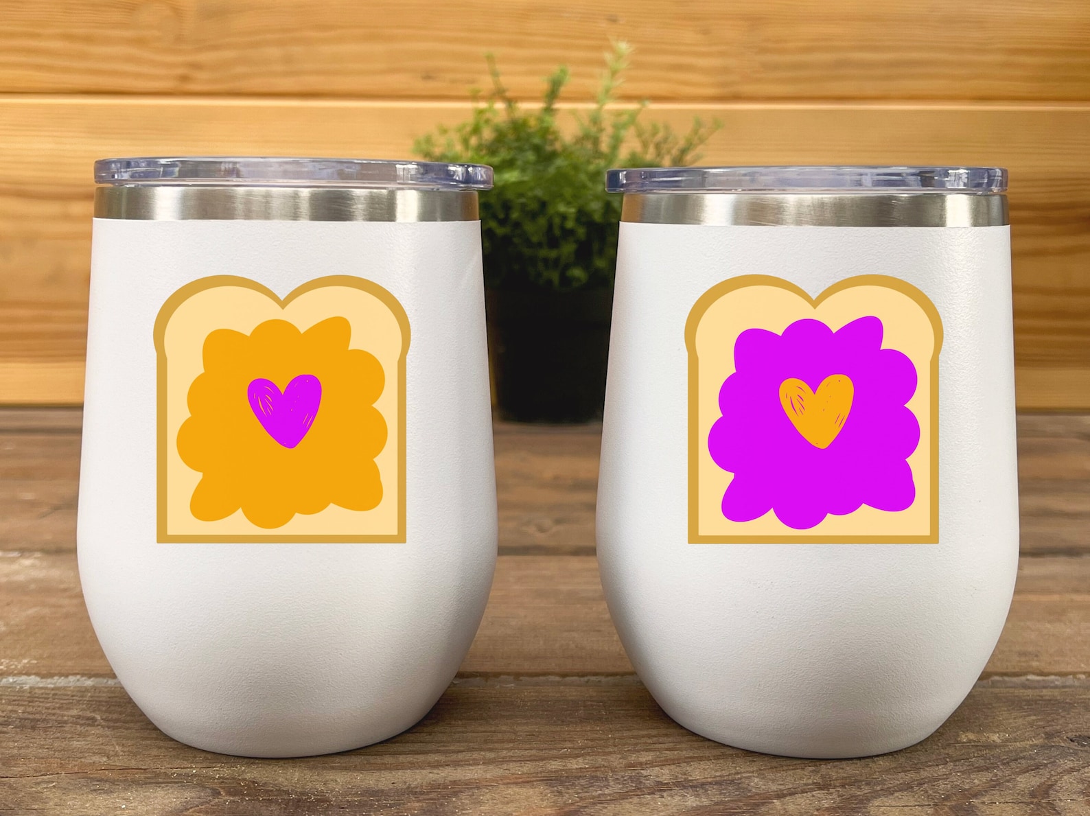 Best Friend Peanut Butter And Jelly 12oz Wine Tumblers