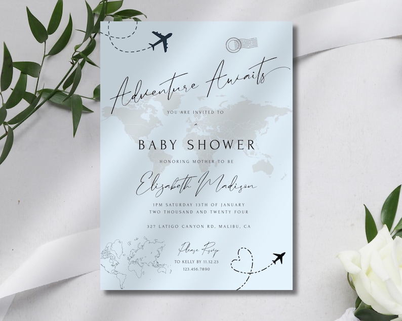 baby boy baby shower invitation template
