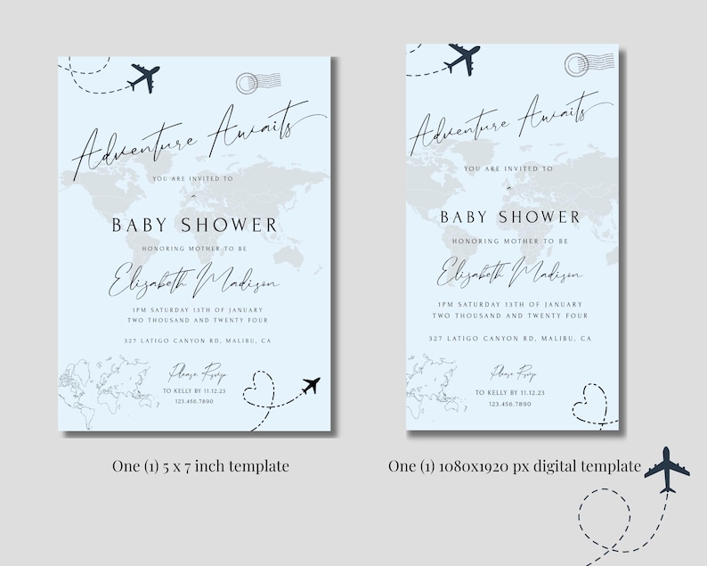 passport baby shower invitation