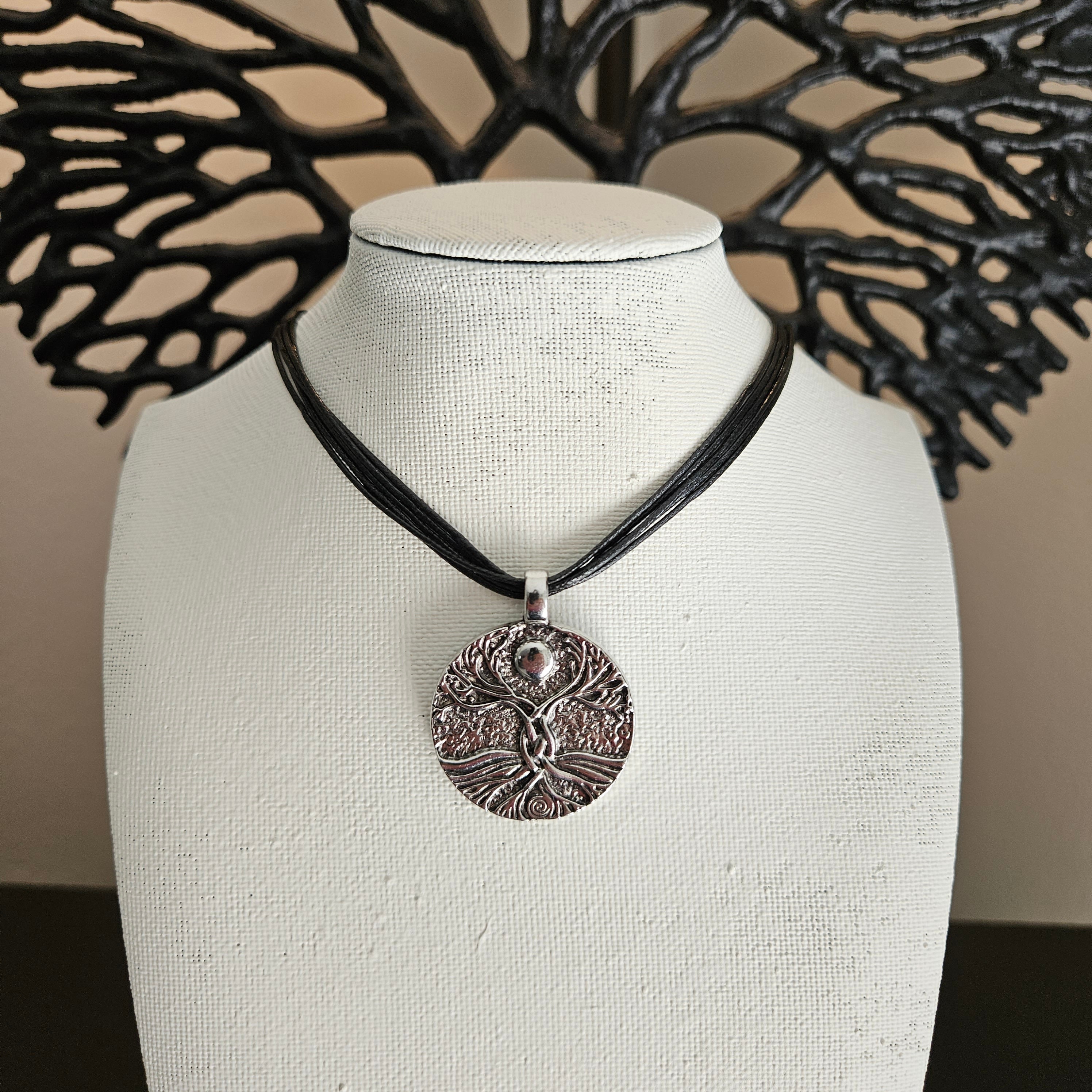 As Above So Below Copper Medallion with Black Cord