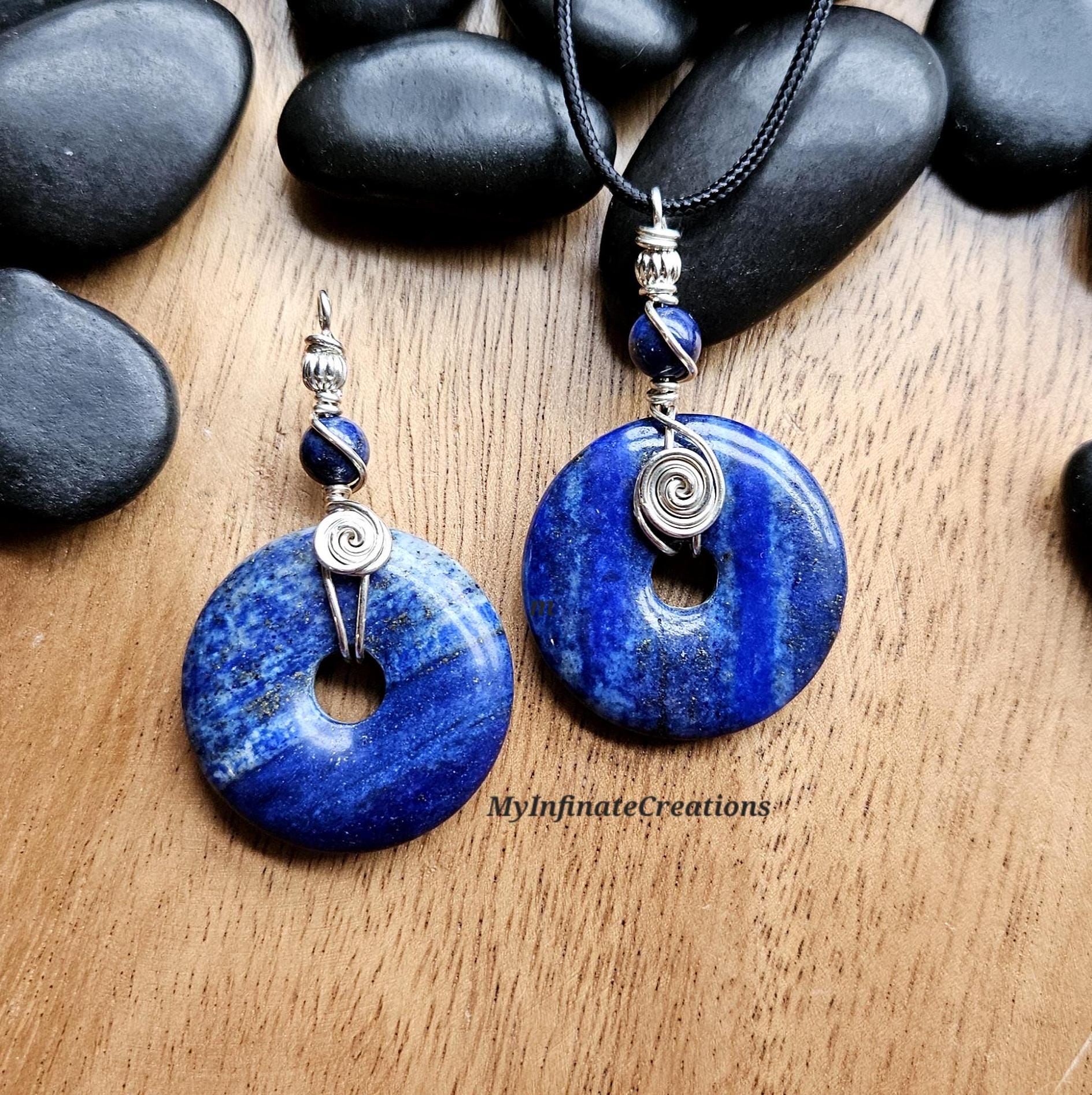 Donut Lapis Lazuli de 40mm 1801 : Bien être et Minéraux : Boutique de cristaux, lithothérapie de