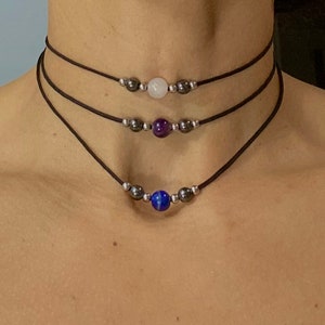 Adjustable Chakra crystal beaded necklaces