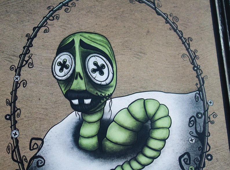 Maggot Art Print / Corpse Bride Burton Print - Etsy