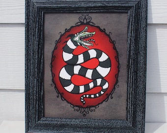Sandworm Art Print // Decoración de Halloween Beetlejuice Spooky