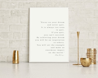 Rudy, Rudy Ruettiger Quote. Digital Downloadable Poster Print.