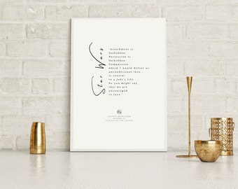 Star Wars, Anakin Skywalker Quote. Digital Downloadable Poster Print.