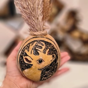 Zucca, zucca di cervo, cervo, fatto a mano, decorazione, lampada, turco, colorato, dimensioni grandi e piccole, decorazione del giardino
