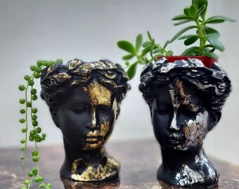 Tmeless Elegance For Your Home and Garden,Greek Goddess Famele Statue Head Planter Concrete flower Planter,Decoration Venus Christmas Gift