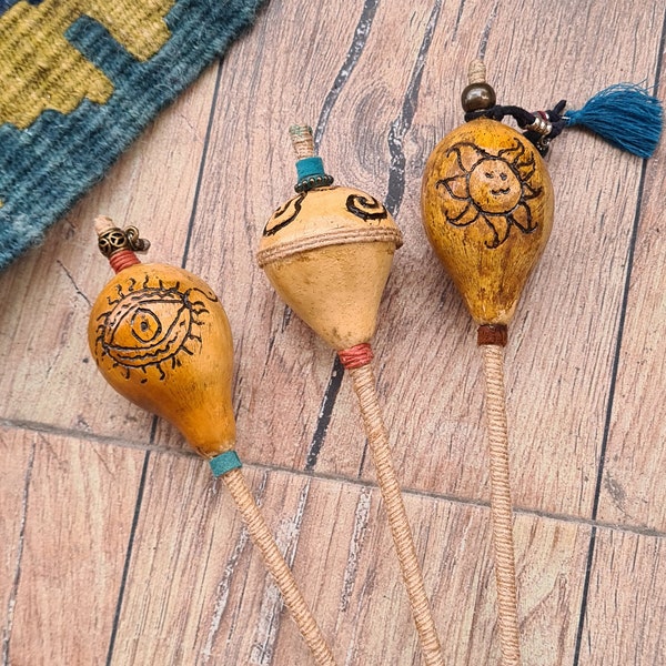 Handmade Rattle Gourd,Hand-carved Rattle Gourd ,Halloween, Turkish Rattle Gourds, Colorful, Small and Mideum size, Garden, Christmas