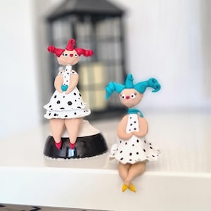 Handmade Polymer Clay Figurines: Colorful Christmas Decor