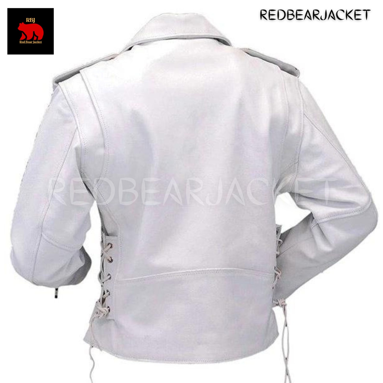 Women's White Motorcycle Leather Jacket With 100 Lambskin Etsy