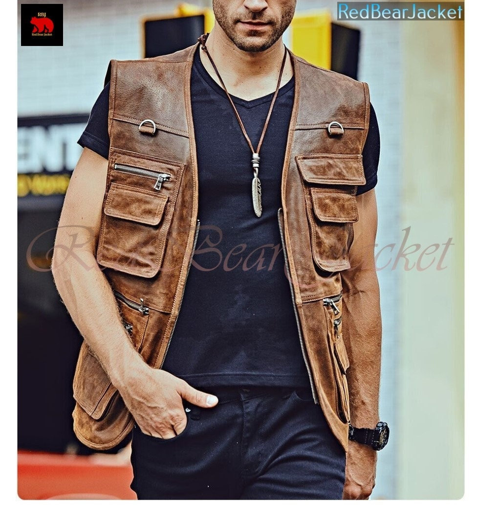 Custom Leather Vest - Etsy