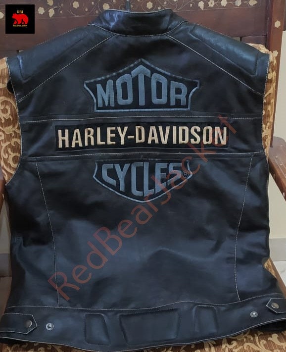 Harley Davidson Men's Motorcycle Vest Embroidered - Etsy