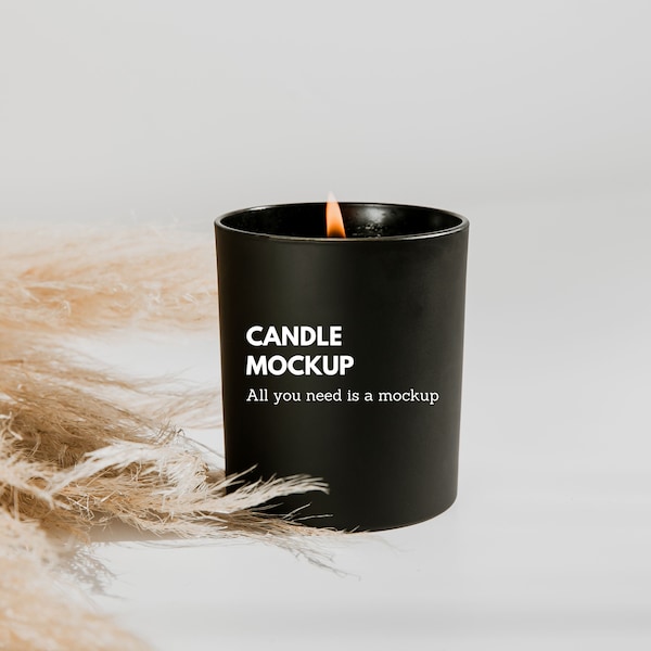 Black Candle Mockup Design for Candle business, Candle Mockup, , Mockup Candle, Candle Mock Up, Label Mockup, Product Mockup