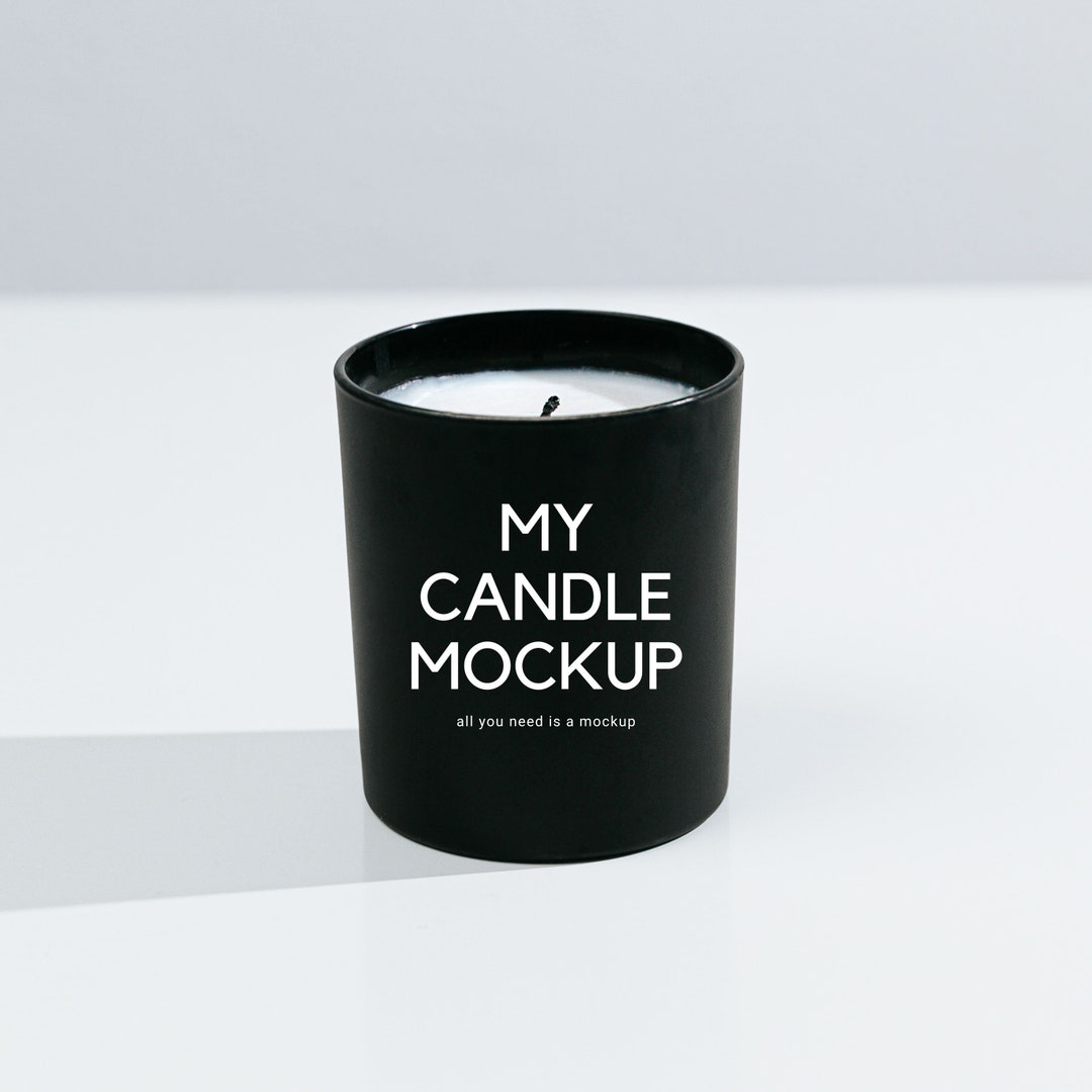 Black Candle Mockup Design for Candle Business, Candle Mockup, , Mockup