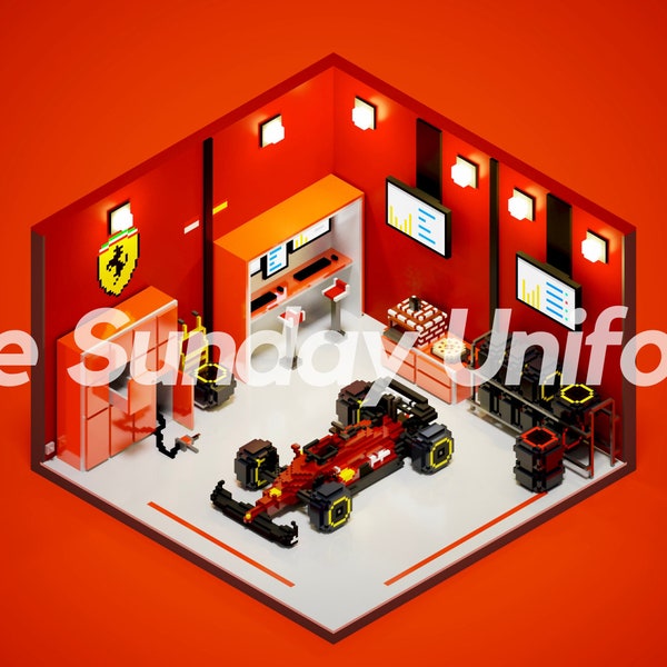 Ferrari F1 Voxel Garage