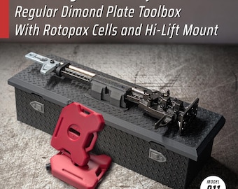 RC4WD Toyota '82 / Mojave Battery Box with Rotopax Cells and Hi-Lift Mount (Model 011)