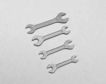 1/10 Scale Functional Wrench Set (4 Pieces). RC Scale Accessories