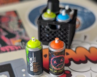1:10 Scale Set of Spray Paint Cans. RC accessories.