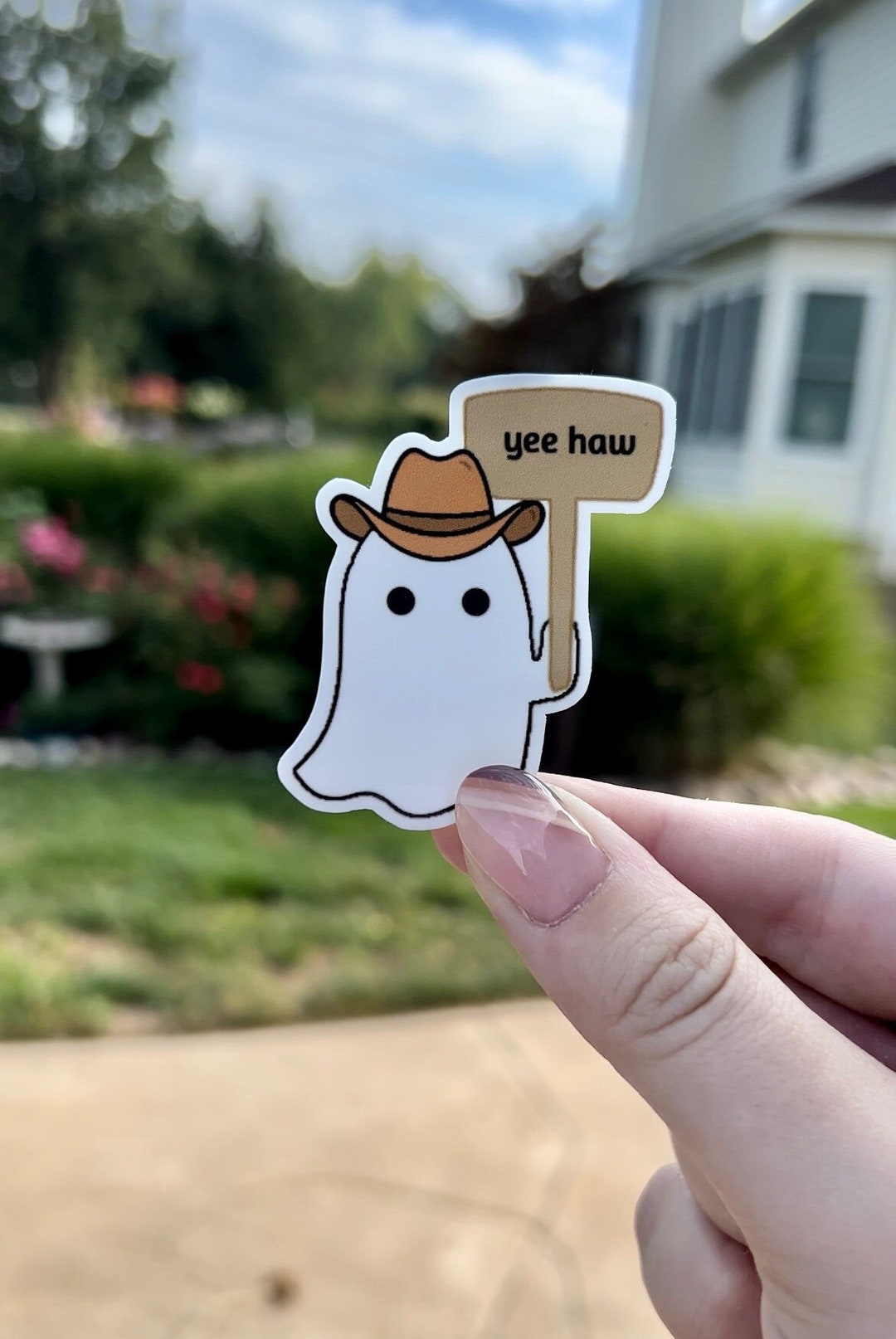 Yeehaw Cowboy Ghost Sticker Sticker Pack, Laptop Sticker, Water Bottle ...