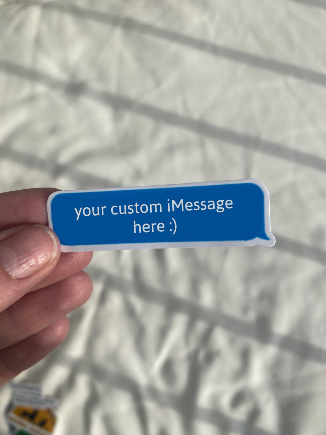 Custom Imessage Die Cut Sticker Personalized Sticker Laptop Etsy