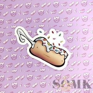 Nsfw Custard Doughnut Cute Furry Vinyl Sticker