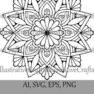 2022, Mandala Svg, Mandala SVG Cut File, Mandala SVG, Mandala Clipart, Mandala Floral Decal Svg, Mandala Design, Cricut Silhouette