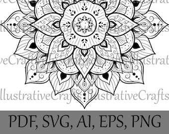 2022, Mandala Svg, Mandala Vector, Mandala SVG, Mandala Clipart, Mandala Floral Decal Svg, Mandala Design,