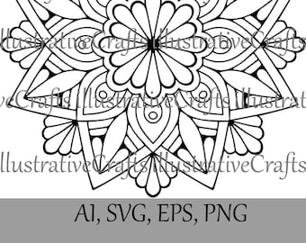 2022, Mandala Svg, Mandala SVG Cut File, Mandala SVG, Mandala Clipart, Mandala Floral Decal Svg, Mandala Design, Cricut Silhouette