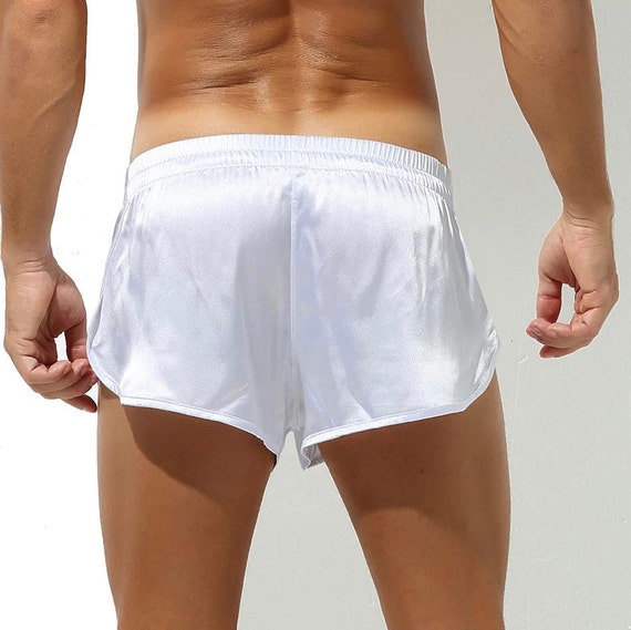 Silk Satin Jock Strap Running Shorts 