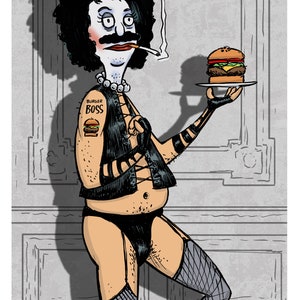 Bob's Burgers Dr. Frankenburger Bob Belcher Rocky Horror Picture Show 11x17 Print wall art Poster, Animation, Gift For Girl, Valentine's Day