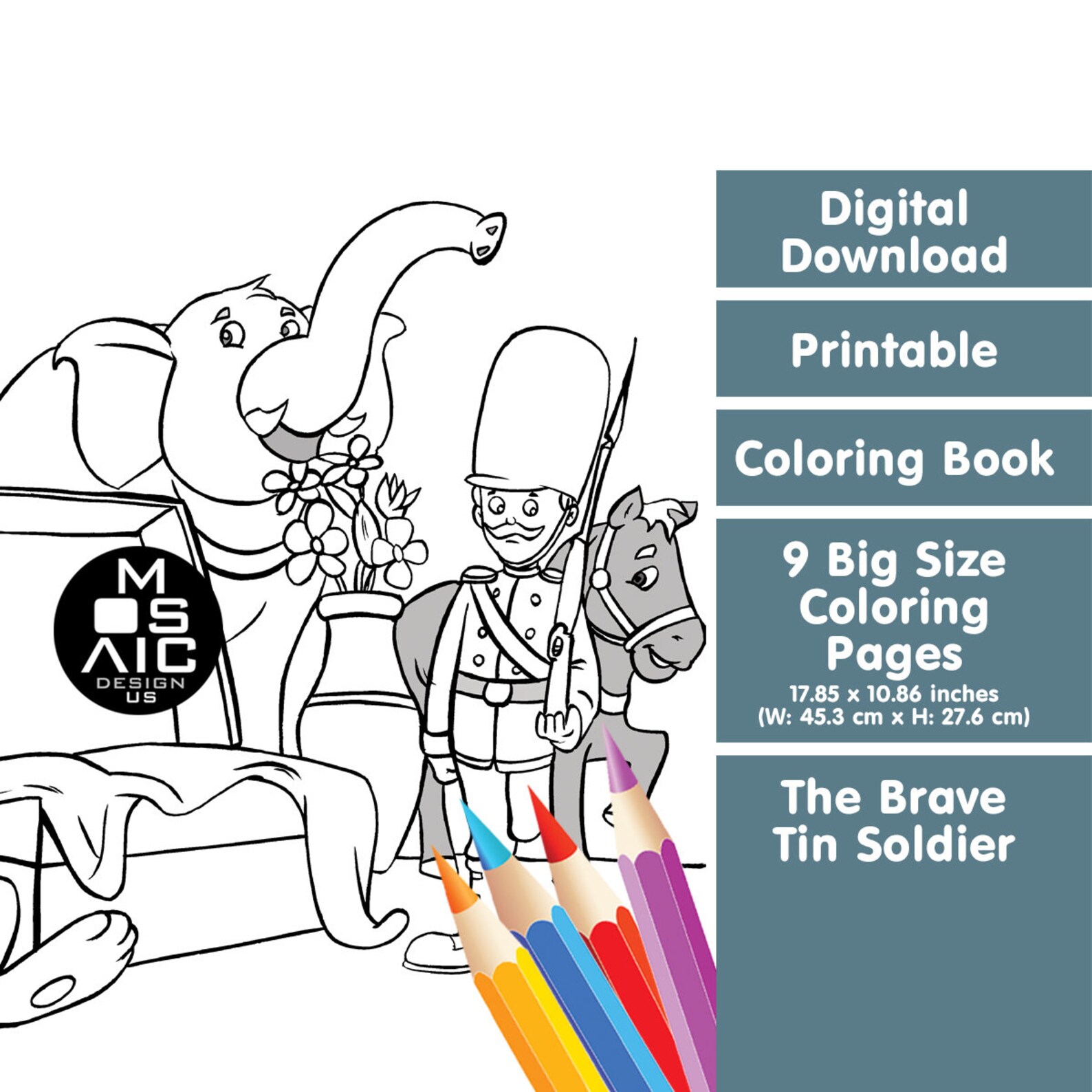 The Brave Tin Soldier Coloring Pages, Printable, Classic Fairy Tale ...