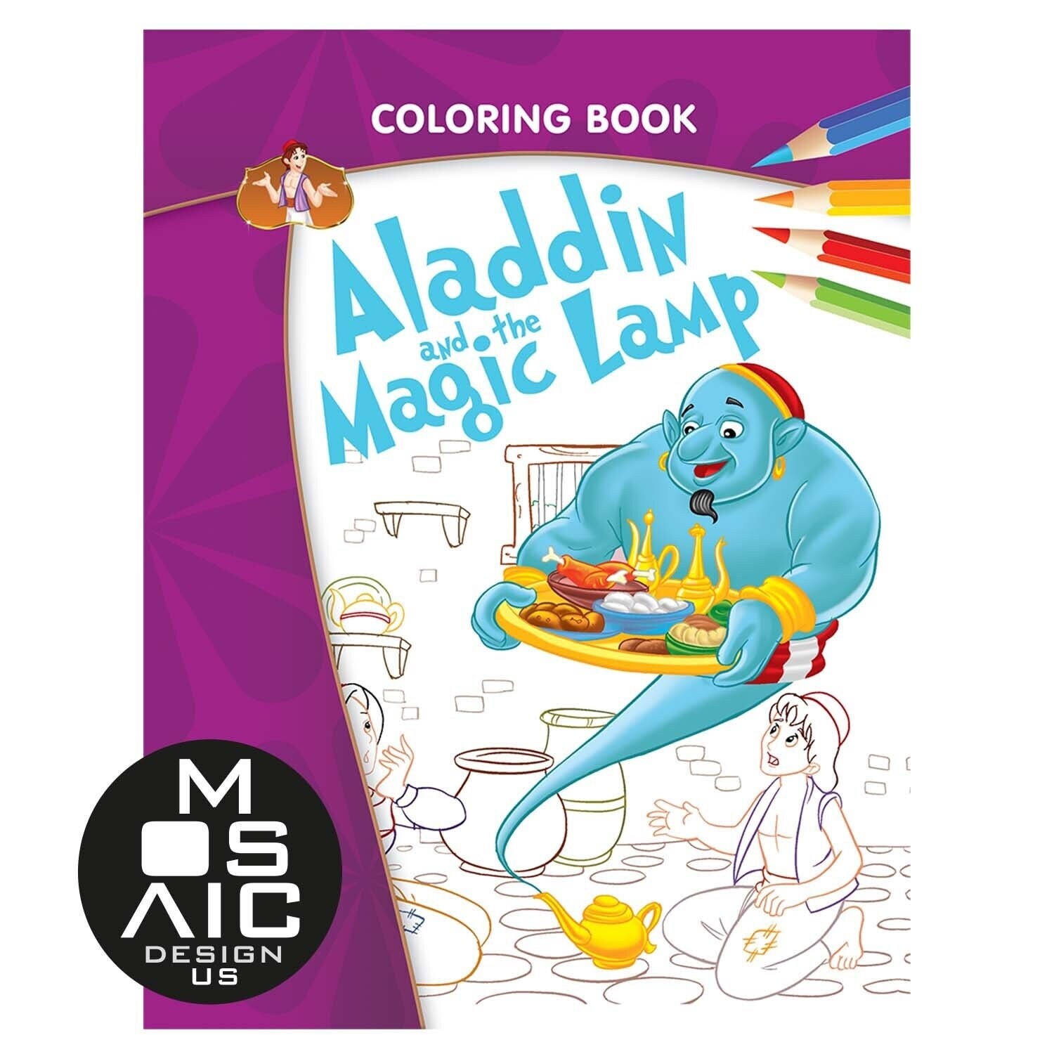 Aladdin and the Magic Lamp Coloring Pages Printable Fairy - Etsy