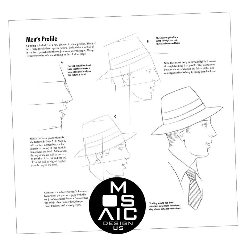 How to Draw Draw Head Stepbystep Guide Funny Characters Etsy