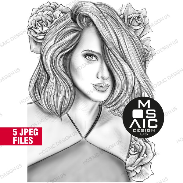 Sexy Girl Portrait Coloring Pages - Il 600x600.4018993596 Gr68 