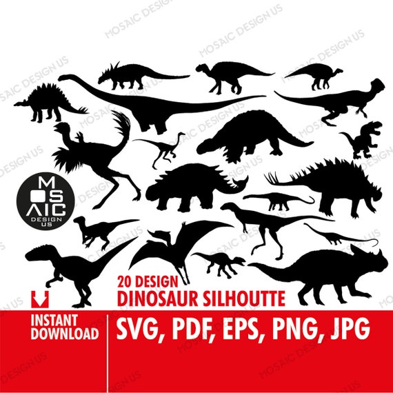 Dinosaur SVG Cut Files for Cricut Silhouette Dino Png | Etsy
