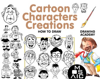 how to draw cartoon etsy