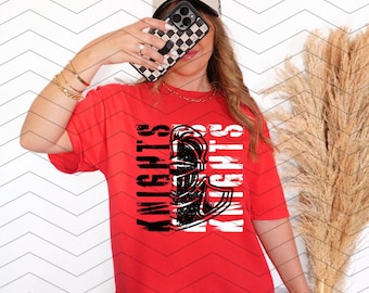 Knights Mascot PNG, Spirit Shirt, Back to School Spirit, School Shirt, Football Spirit, Knights Football, Knights Stacked, Knights VSG
